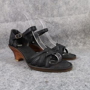 Saya Shoes Womens 6 Sandals Wedge Fashion Leather Pump Ankle Strap Black Formal